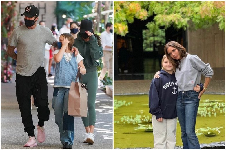 Mẹ là nhà thiết kế đình đám, Harper Beckham vẫn bị chê mặc luộm thuộm, biến dáng mũm mĩm càng to ngang  - 4