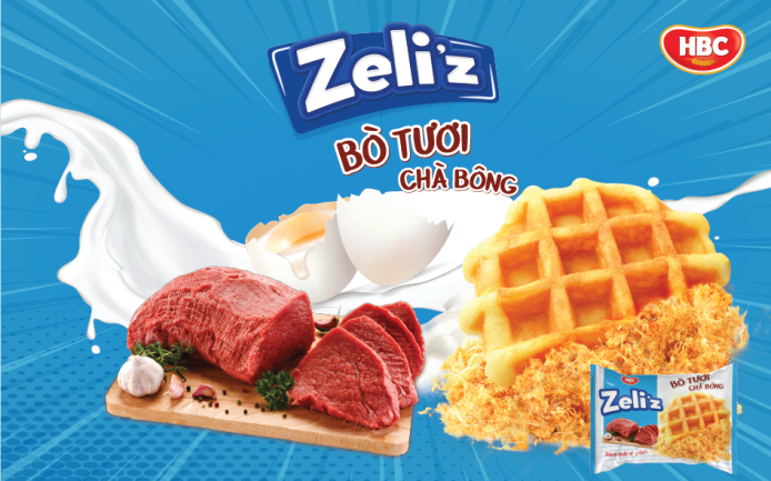 Bánh Zeli’z bò tươi chà bông với nguyên liệu thượng hạng, ruốc bò cao cấp giã tay 100%, dai dai, ngọt thơm từng sợi