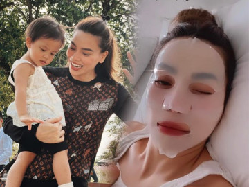 Hồ Ngọc Hà vừa làm đẹp, vừa chăm con