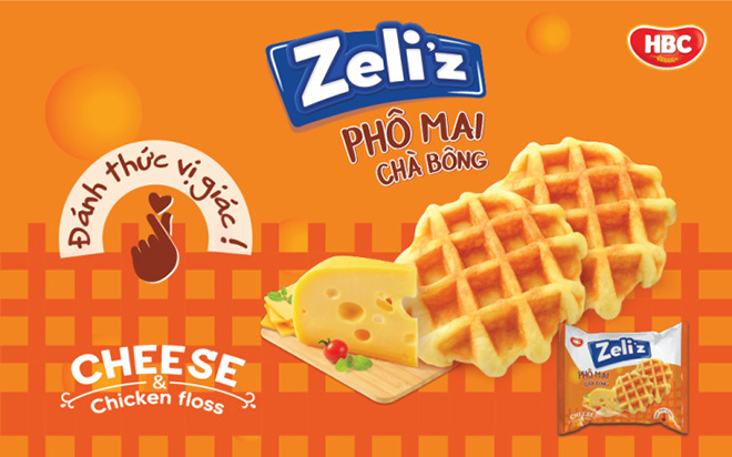 Bánh Zeli’z phô mai chà bông sử dụng phô mai nhập khẩu, chuyên dùng cho bakery.