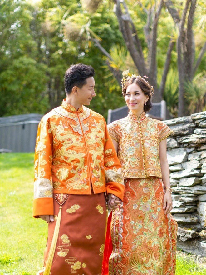 Hangeng và nữ diễn viên Lư Tĩnh San vừa khoe đã lên chức bố mẹ.