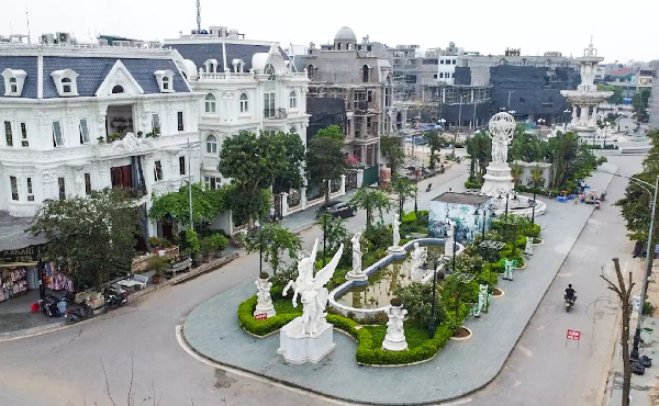 Làng Ninh Hiệp nhìn từ trên cao. (Ảnh: Pháp luật amp; Bạn đọc)