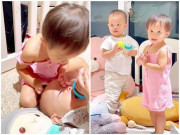 Làm mẹ - Hồ Ngọc Hà khoe con gái Lisa ra dáng chị hai khi chăm Leon