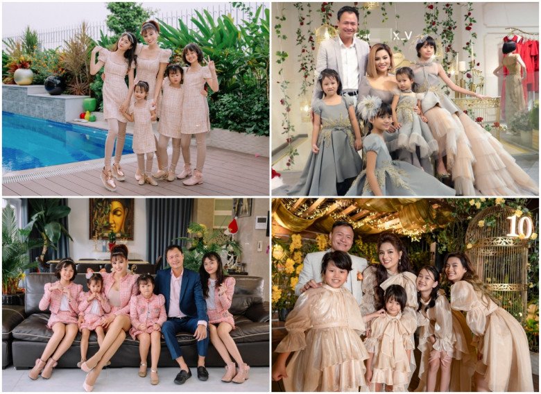 There are 4 princesses in the house, supermodel Vu Thu Phuong takes care of her clothes: Common children, stepchildren are still in sync!  - 11
