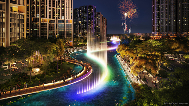 First appearance of the largest water music area in Southeast Asia at The Global City - 2