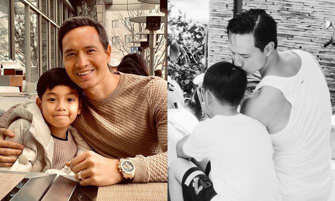 Vietnamese male stars are praised for their behavior with their stepchildren - 7