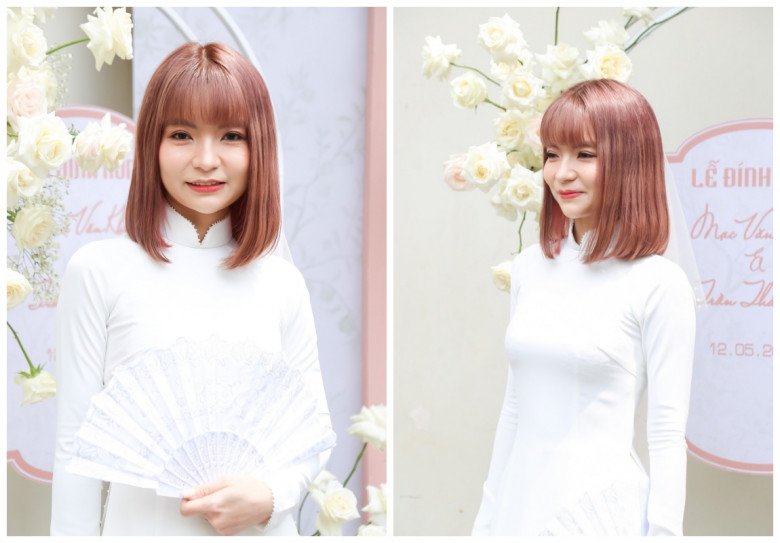 Mac Van Khoa's daughter at her parents' wedding: Wearing a double ao dai with amp;#34;the heroineamp;#34;, her face as cold as money is still cute - 3