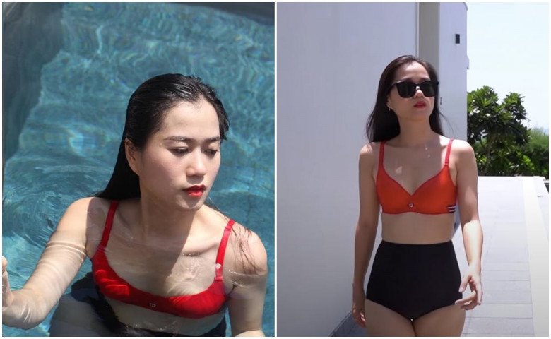 Lam Vy Da joined the bikini race, her hot body is not inferior to sisters of the same age - 3