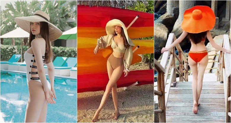 Đi biển chán mặc độc bikini, Phương Oanh phối sơmi hóa hồng hạc, Hà Hồ diện váy lưới amp;#34;có như khôngamp;#34; khoe vòng 3 - 9