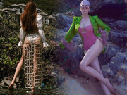Thời trang - Đi biển chán mặc độc bikini, Phương Oanh phối sơmi hóa hồng hạc, Hà Hồ diện váy lưới "có như không" khoe vòng 3