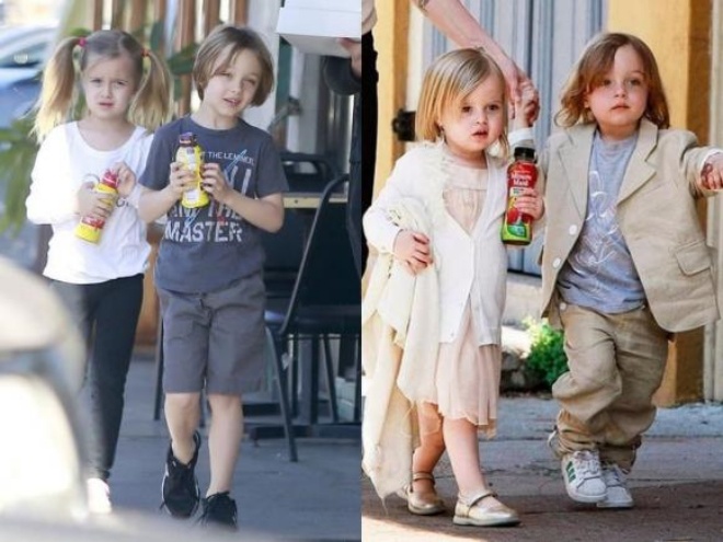 Angelina's twins: The youngest is getting older and more handsome, the youngest is pretty, she looks like a girl - 9