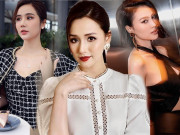 Thời trang - Lên phim cài cúc áo nút trên cùng, ngoài đời mỹ nhân VTV mê mệt style hở bạo, ngắm là mê