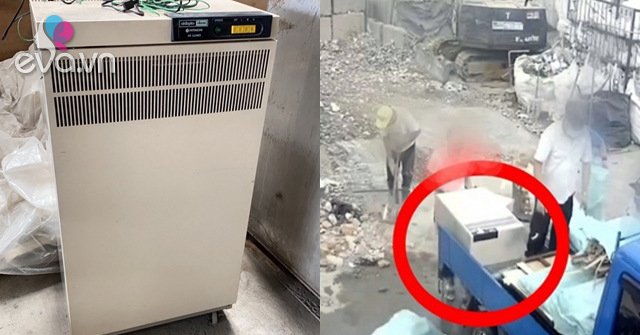 Seeing that the air purifier was stuck, the recycler was shocked when he removed it to check