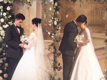 Xôn xao hình ảnh Vĩnh Thụy làm đám cưới với Phương Oanh, hôn cô dâu đắm đuối