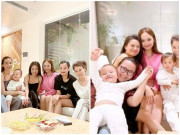 Làm mẹ - Chụp ảnh cùng dàn mỹ nhân Việt, Leon nhà Hồ Ngọc Hà cười nhếch mép đáng yêu, biết nói tên "Lê Thí"