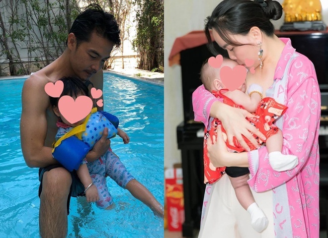 Phượng Chanel và Quách Ngọc Ngoan dù đã chia tay nhưng vẫn giữ mối quan hệ thân thiết, cùng chăm sóc con gái cưng.