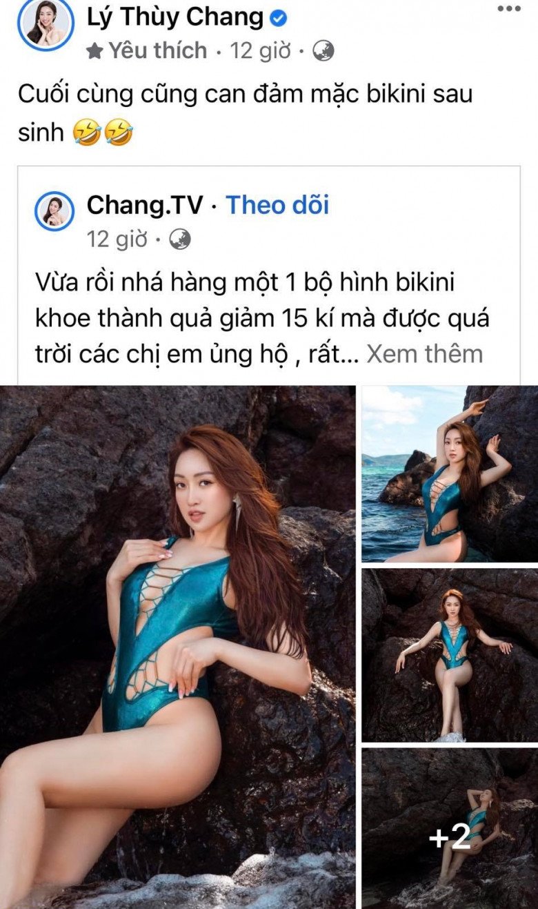 Chi Bao's wife showed off her attractive curves in a bikini for the first time, revealing the menu to lose 15kg - 1