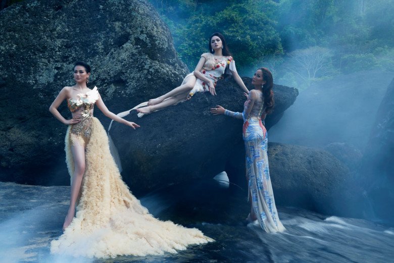 The trio of Miss International hit: Hamp;#39;Hen Niê, Huong Giang and Phuong Khanh compete among the majestic mountains - 9