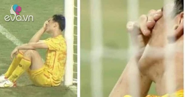 The moment the Thai player collapsed on the side of the goal, bursting into tears when he fell in front of U23 Vietnam