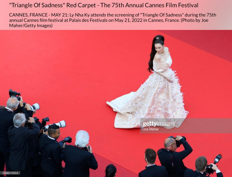 Not wearing heavy diamonds, Ly Nha Ky was still welcomed by the international media at Cannes - 1