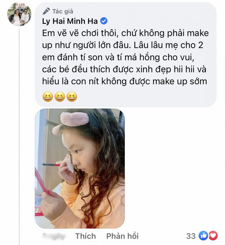 Ly Hai's daughter is getting older and more beautiful like her mother, 9 years old has shown her talent amp;#34;face paintingamp;#34;  both skillful and cute - 4