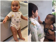 Làm mẹ - Con gái lai Ấn của Võ Hạ Trâm vuốt má cười duyên khi gặp bạn trai, với bạn gái thì khác hẳn
