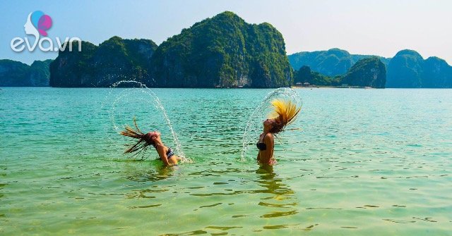 Discovered an extremely rare two-sided island in Vietnam, the water is as clear as the West sky