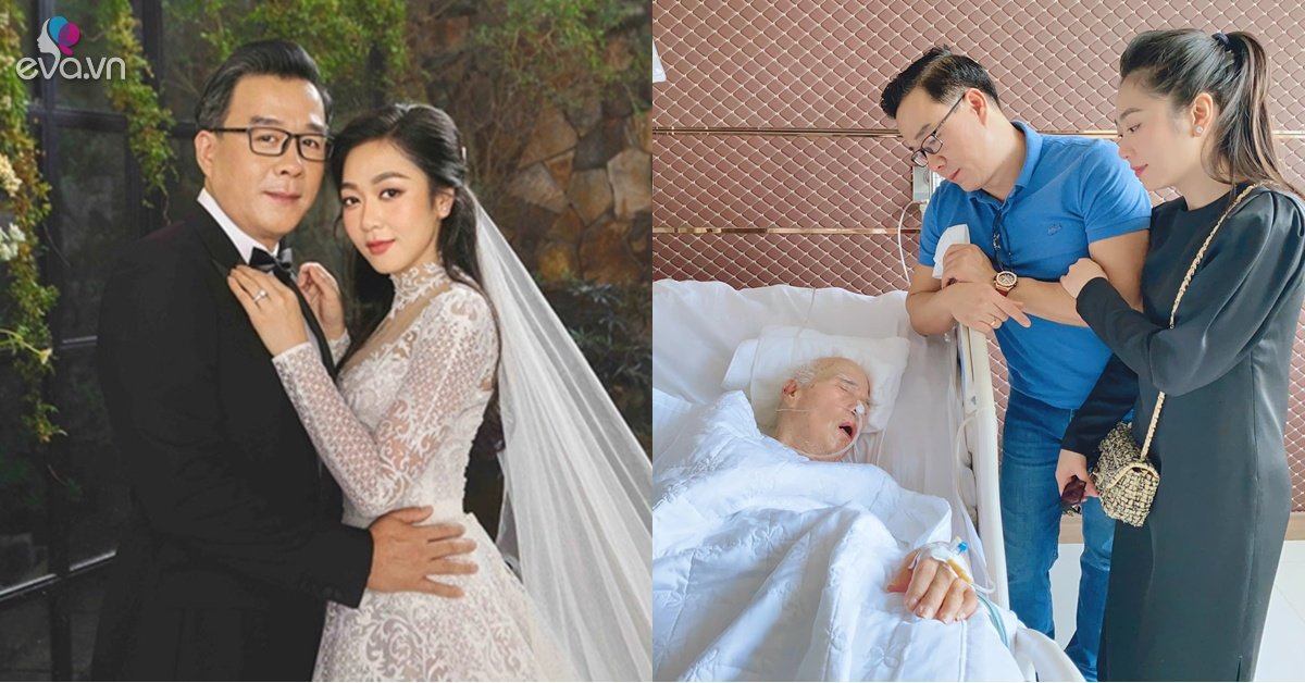 Koi fish king and Ha Thanh Xuan visit their father in a coma for half a year, the reason why his mother cried at the wedding