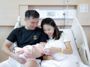 Bà bầu - Vân Hugo đẻ con gái với chồng doanh nhân, hình ảnh trên giường sinh không giống "bà đẻ"