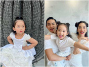 Làm mẹ - Búi tóc đôi với mẹ, con gái Khánh Thi giống hệt Phan Hiển, nghỉ làm mợ chảnh cười toe toét