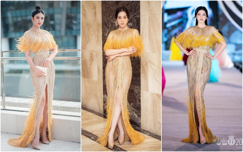 Losing every inch of her height, Phuong Oanh still overwhelmed the series of beauty queens and runner-ups with the same fashion item - 10