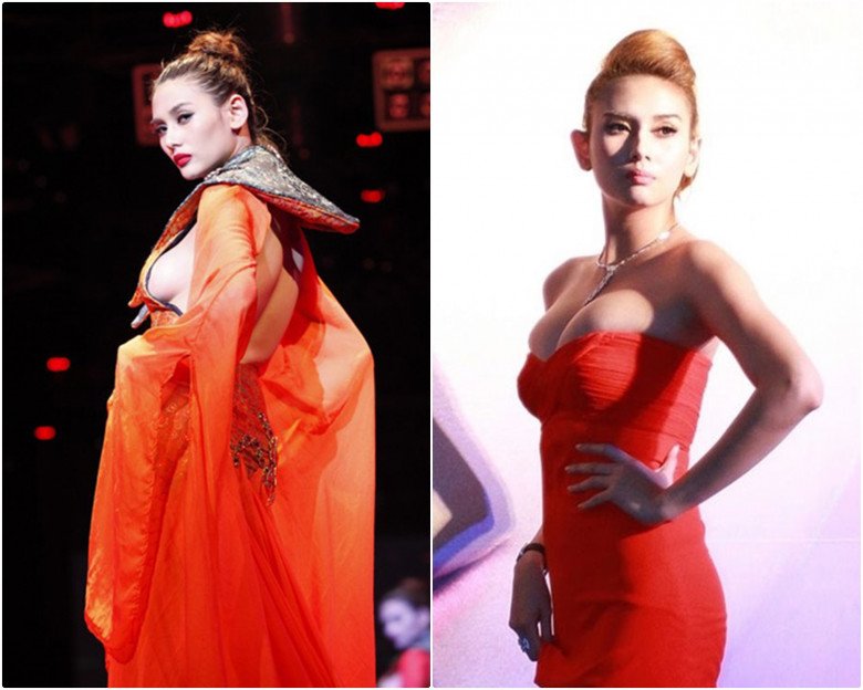 Ở thời kỳ phổng phao nhất, bộ ngực của siêu mẫu chạm đến kích cỡ... 96cm.