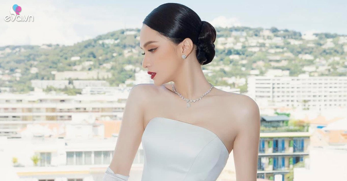 Huong Giang went to Cannes for the first time and became the center of attention thanks to her excellent white dress