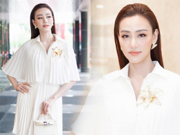 Tình đầu quốc dân Ngân Khánh mặc đẹp lộng lẫy, xách túi 600 triệu, thần thái không đùa được đâu