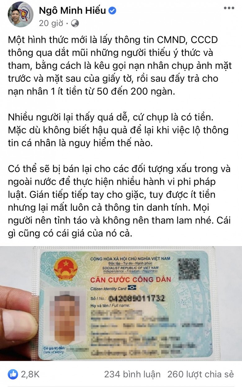 Chuyên gia an ninh mạng Hiếu PC cũng đã lên tiếng cảnh báo về tình trạng này. 