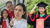 Con gái cao gần 1m6 của Minh Tiệp giờ mới tốt nghiệp tiểu học, đòi sớm đi làm nuôi bố mẹ