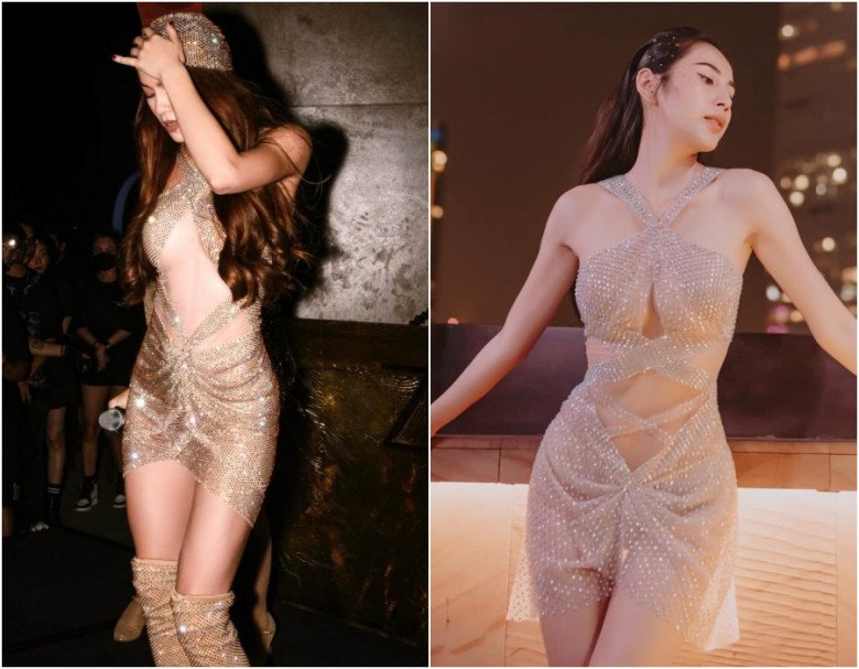 Thuy Tien sings in a see-through dress with a strong cut, and looks like a amp;#34;Ho Ngoc Haamp;#34 sisters;  - 6