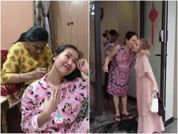 Sao Việt hòa thuận với mẹ chồng