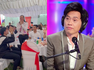 Hoài Linh xuất hiện giữa đám cưới, được MC giới thiệu nhưng hiếm người vỗ tay