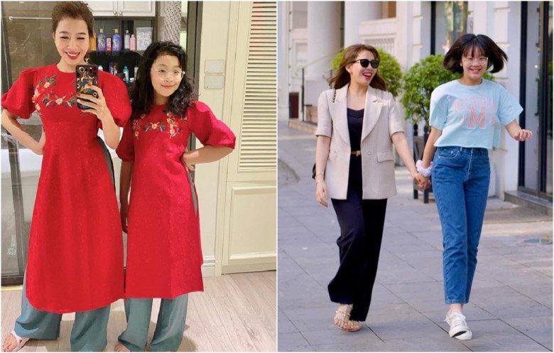 Diep Chi's 11-year-old daughter shows the tallest code in the family, and MC's mother works hard to keep fit - 7