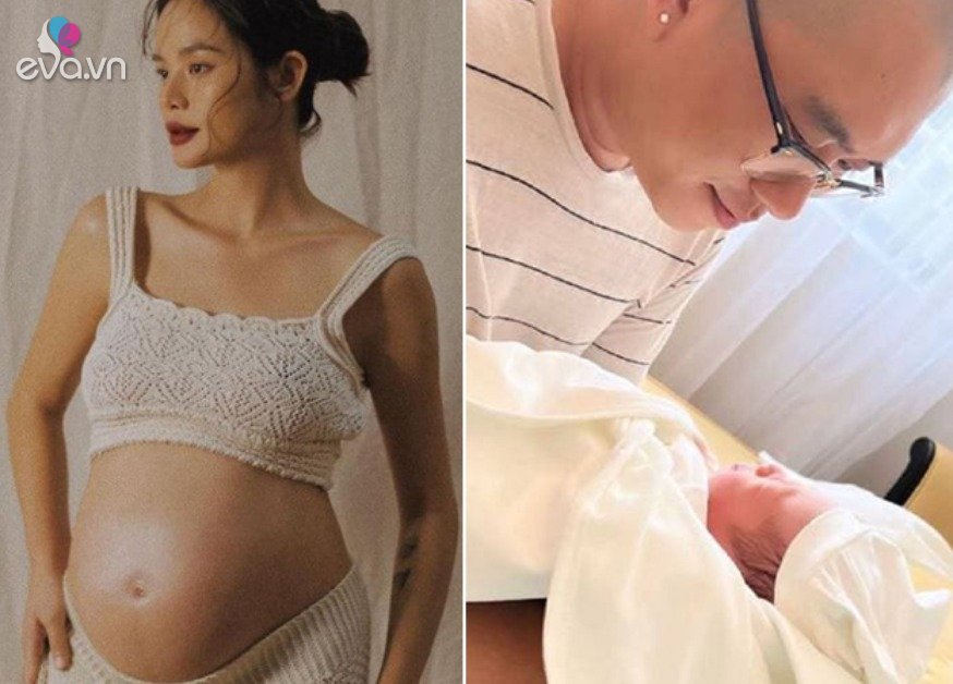 Just posted a sexy pregnancy photo, Tran Hien gave birth to a baby, revealing her baby’s face just like her father