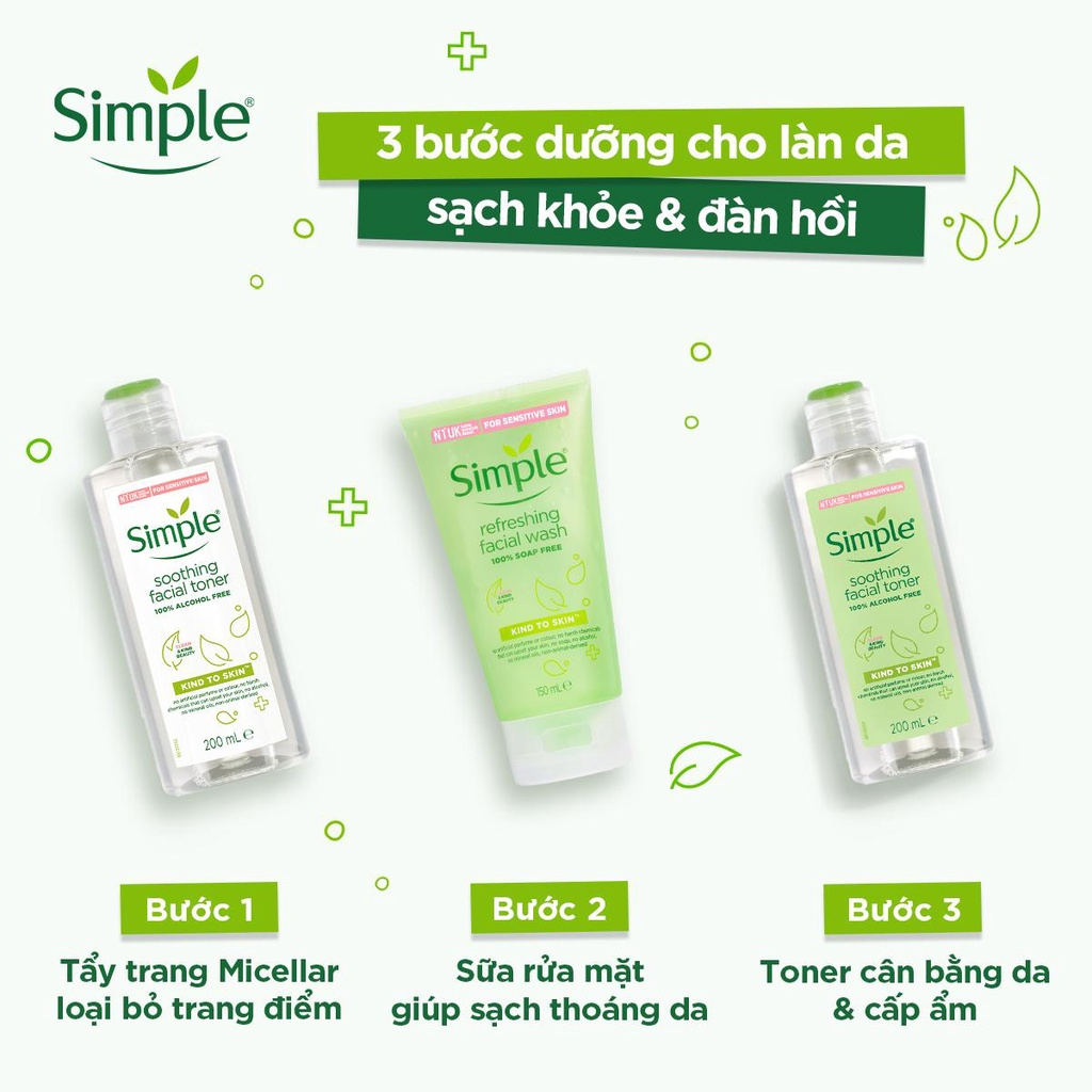 stronga hrefhttps://shopee.vn/product/111138057/10923913584?utm_sourcespe-pramp;utm_mediumvnintamp;utm_campaign2022-May%20Beauty%20Club-MIXCAT_EXT_VN_PR00_prbcmayeva_300522amp;utm_content300522 target_blankBộ sản phẩm Simple/a/strong bao gồm Tẩy trang 200ml + Sữa rửa mặt 150ml + Nước cân bằng 200ml cho da sạch khỏe đàn hồi giảm hơn 49% chỉ còn 225.000 đồng.