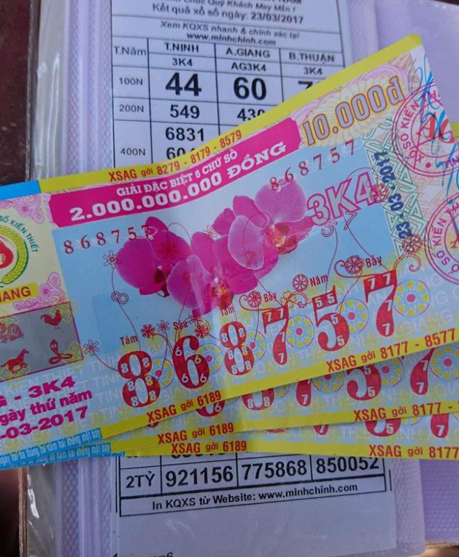 Những tờ vé số của ông S không dùng với kết quả đặc biệt của đài An Giang.