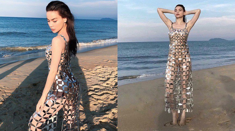 There is a type of skirt like a fishing net worn by Vietnamese stars to go to the beach: The wearer is delicate, the recipient is disparaging - 5