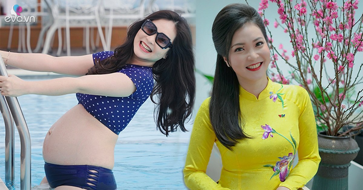 Pregnant, news editor at 19:00 Phuong Thao wears a swimsuit to show off her beautiful belly, sisters rush to ask for a beautiful pregnancy