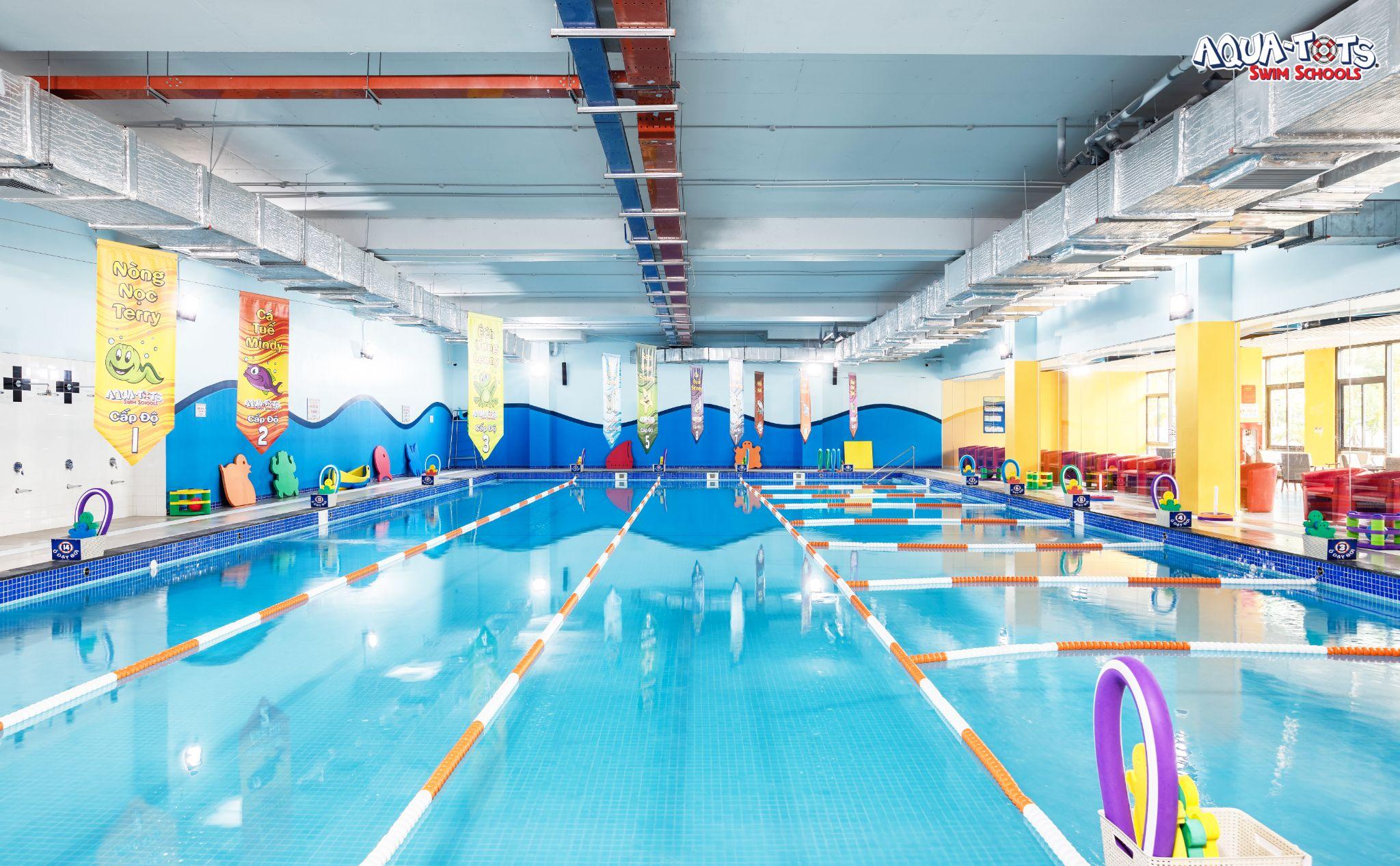 Toàn cảnh bể bơi Aqua-Tots hiện đại và đẳng cấp quốc tế
