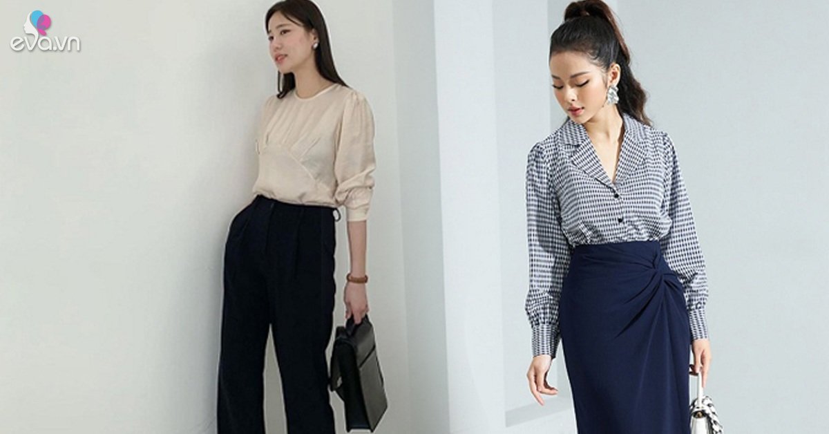 On rainy and windy days, here are 4 dark-colored outfits to help the office lady get rid of the worry of getting dirty