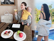 Thời trang - Trốn con đi công tác, Bảo Thy ngồi lề đường ăn tối ôm khư khư túi trăm triệu
