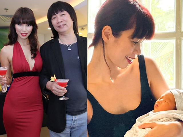 Siêu mẫu Hà Anh bồng em cùng cha khác mẹ mới chào đời, cách chị 40 tuổi
