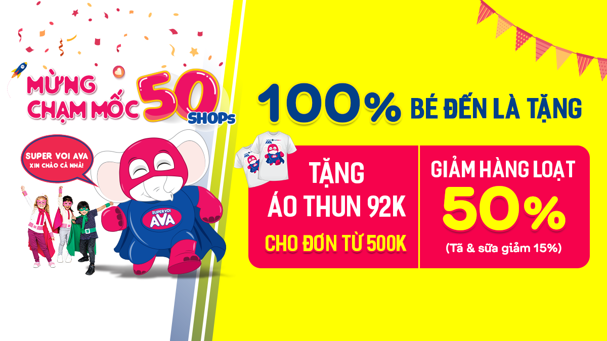 AVAKids has a huge sale to celebrate the 50-store milestone: Anything is on sale, come with a gift!  - first